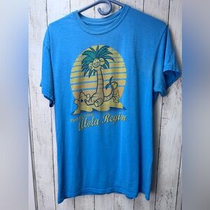 Súper Mario Sunshine Blue Graphic Men's Shirt size Medium